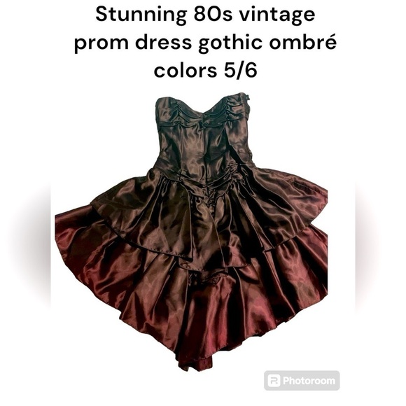 The Antique Boutique Dresses & Skirts - Stunning rare one of a kind 80s Vintage Madonna era Gothic ombré prom dress 5/6